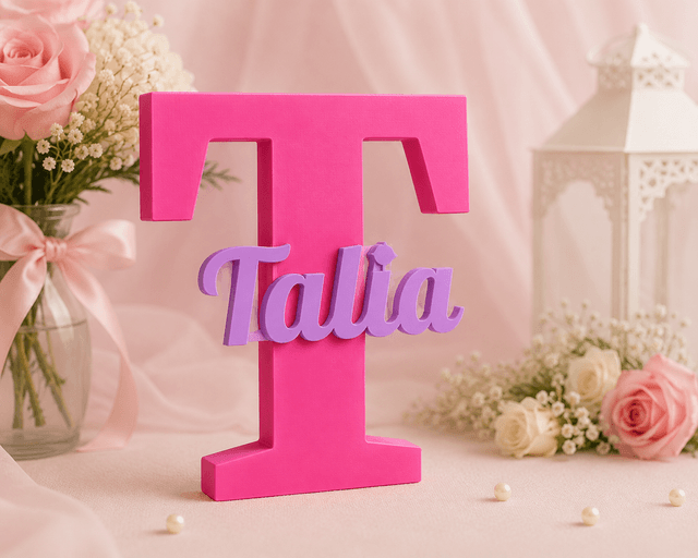 Personalized Initial & Name Display 3