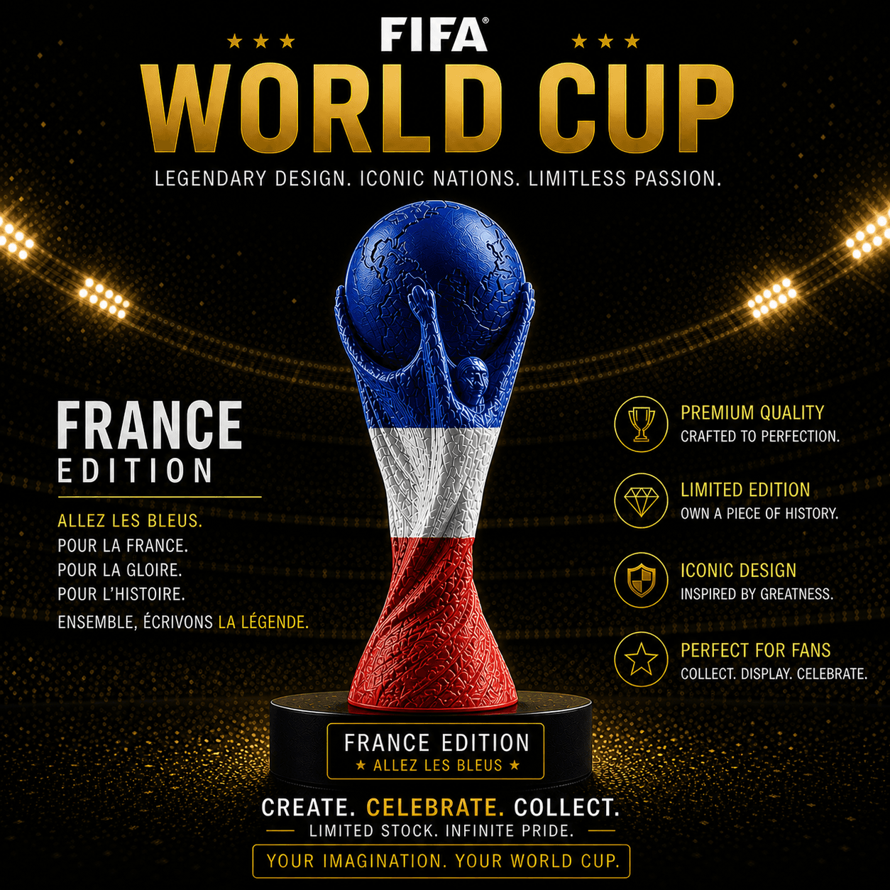 France Glory World Cup Statue
